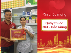 Chúc mừng Quầy thuốc số 203 (Bắc Giang) đã nhận giải vàng SJC 9999 - Chương trình 'Mua hàng Á Âu - trúng vàng 9999"